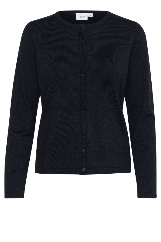 Saint Tropez Mila cardigan | Strikket cardigan med knapper I Sort