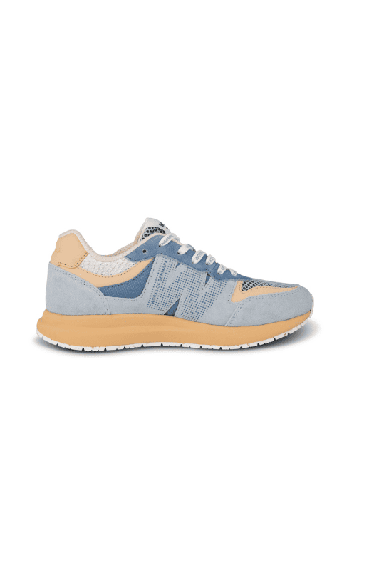 Woden Rigmor open mesh leather sneakers | Ice blue