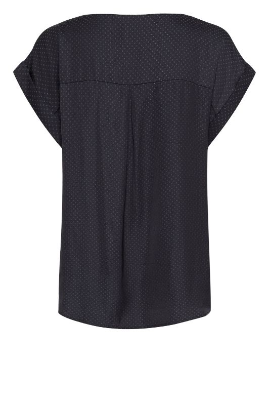 Saint Tropez Briana bluse | Kortærmet top i mørkeblå