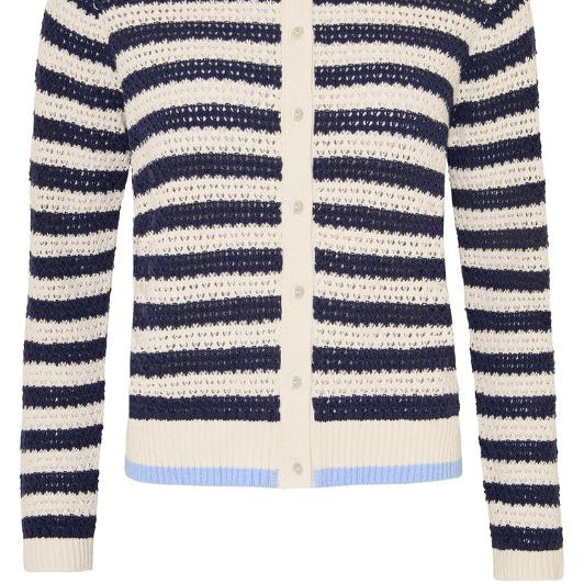 Ofelia Elsie strik cardigan I Marineblå strib I Dresslab