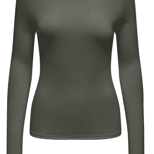 JDY Suma basis top | Langærmet uld t-shirt I Khaki
