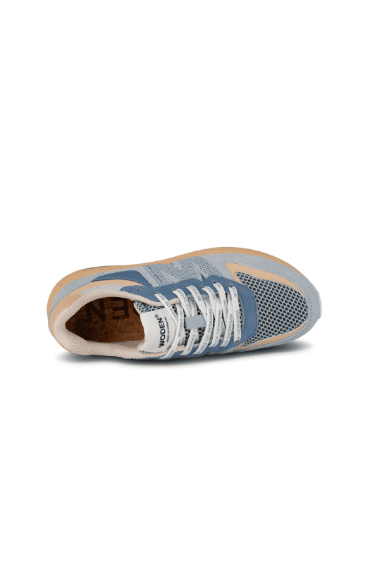 Woden Rigmor open mesh leather sneakers | Ice blue