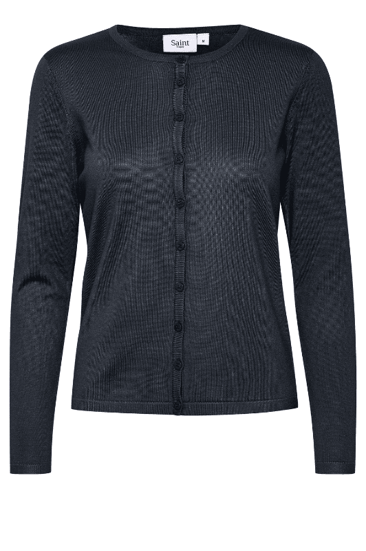 Saint Tropez Mila strik | Strikket cardigan med knapper I Navy