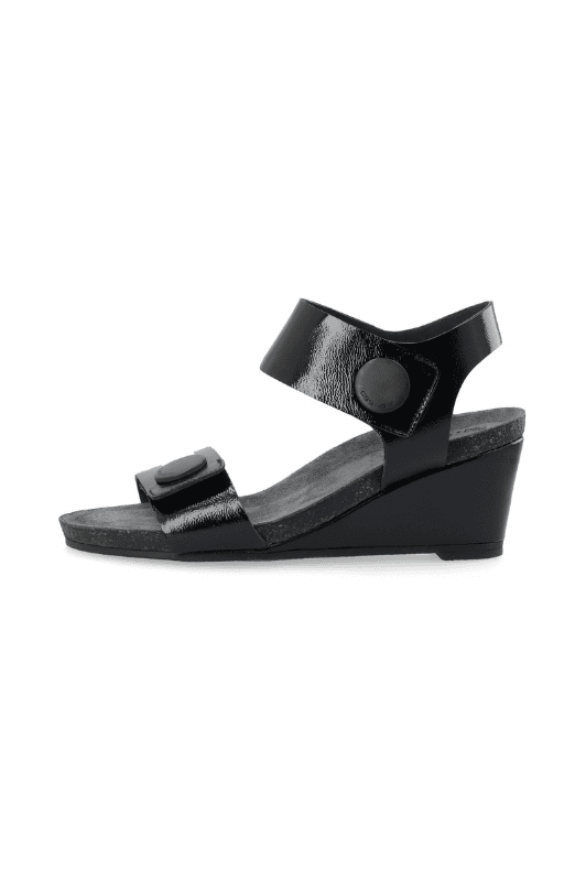 Cashott Casalberta skind sandal I Sort lak