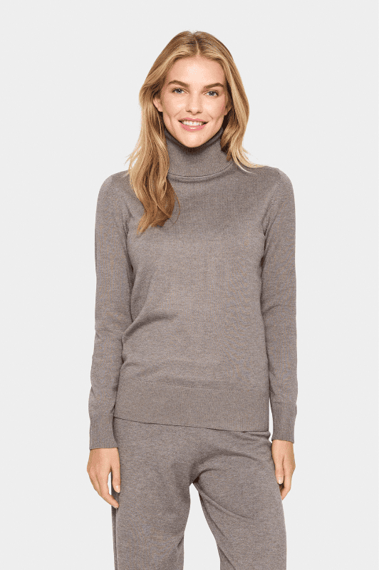 Saint Tropez Mila strik | Strikket rullekrave pullover i iron