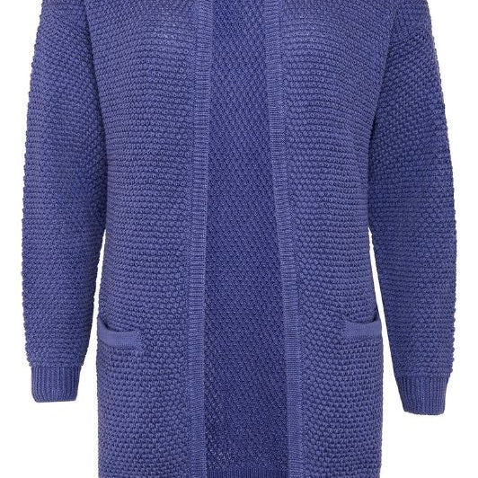 Ofelia Marocco cardigan | Lang strik cardigan i blå
