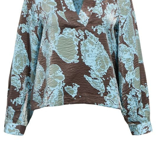 Object Yeva bluse I flot top i shiny effekt
