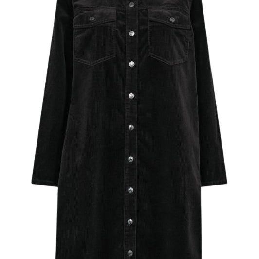 FreeQuent Cordy dress I Fløjlskjole sort