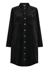 FreeQuent Cordy dress I Fløjlskjole sort