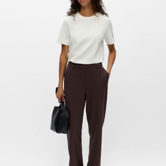 Object Lisa straight pant mørkebrun L32 I Bestseller buksen 2026