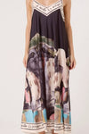 Studio West dress I Smuk printet stropkjole i sorte nuancer