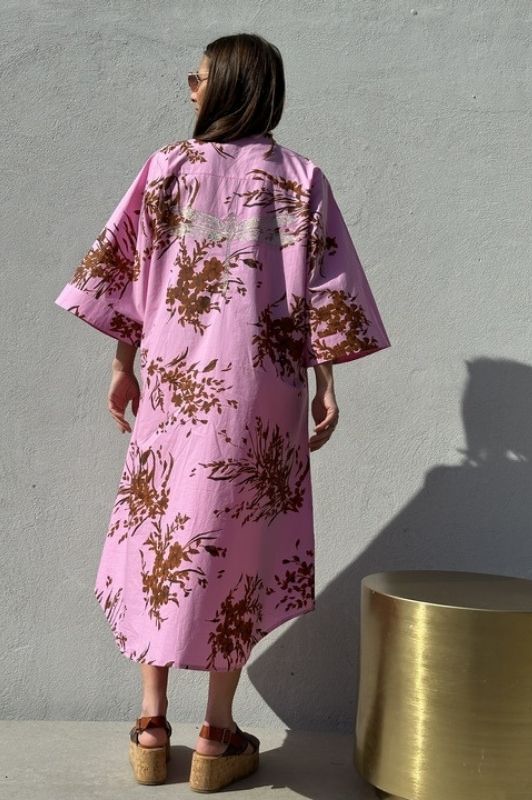 Gaspar Mumbai flower dress | Cool kjole i pink I Dresslab