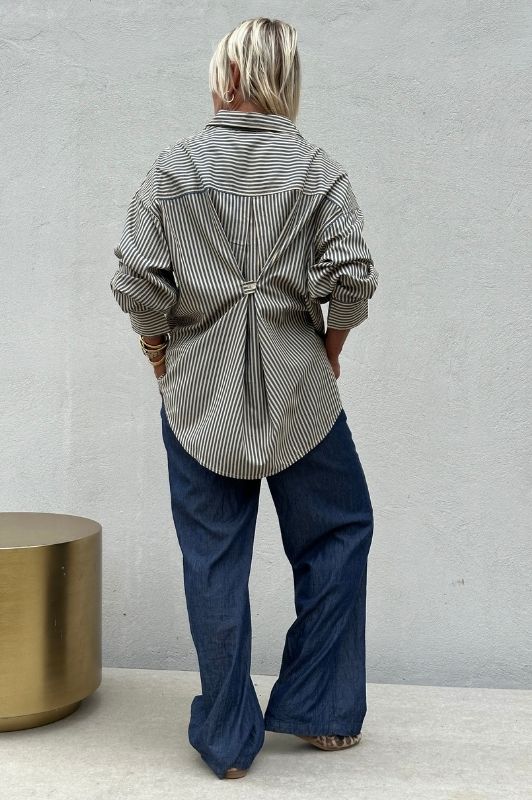 PRE ORDER Gaspar Sevilla stripe skjorte i blå strib