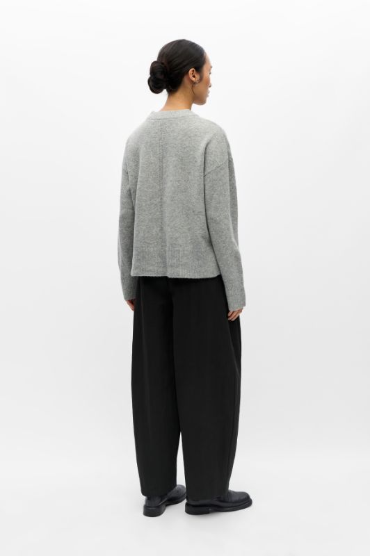 Object Juno knit I Strik i meleret grå