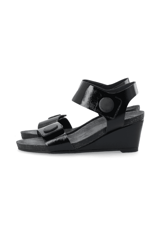 Cashott Casalberta skind sandal I Sort lak