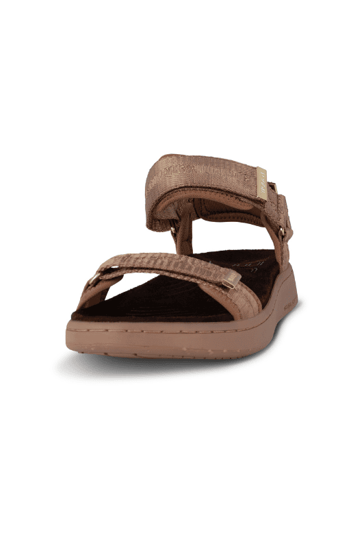 Woden Line sandal | Heritage caramel brun Natural Soft sål