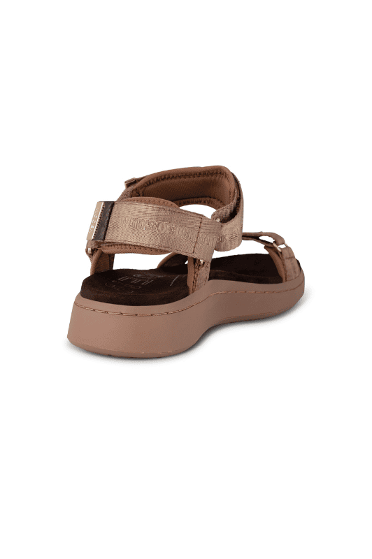 Woden Line sandal | Heritage caramel brun Natural Soft sål