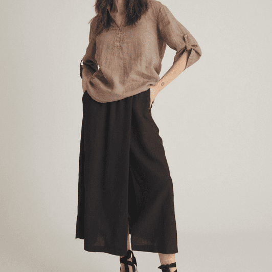Luxzuz Sardia Skirt  | Cool lang sort hørnederdel