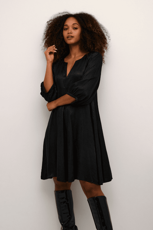 Karen By Simonsen Indie Dress | Tunikakjole sort snake print