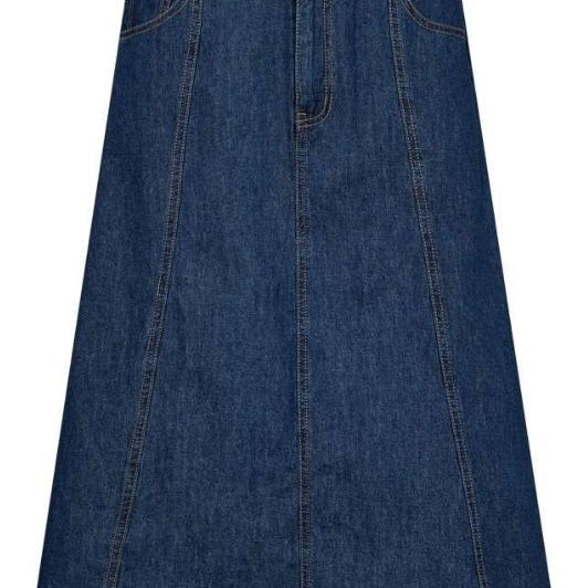 Freequent Lisea skirt | Cool denim A-shape nederdel