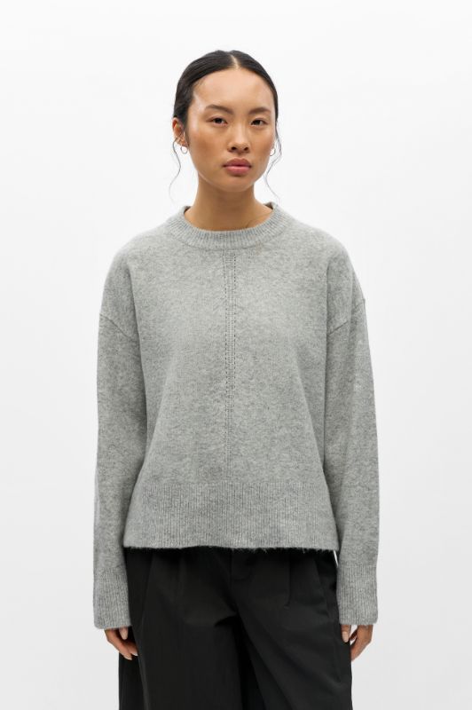 Object Juno knit I Strik i meleret grå