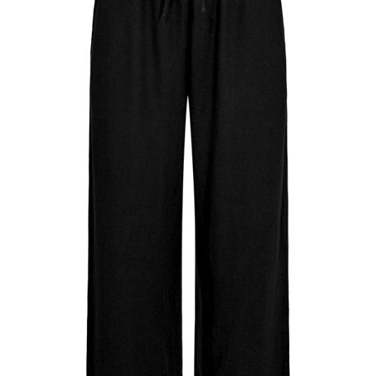 Freequent Lava ankle pant | Sort ankelbuks i hør I Dresslab