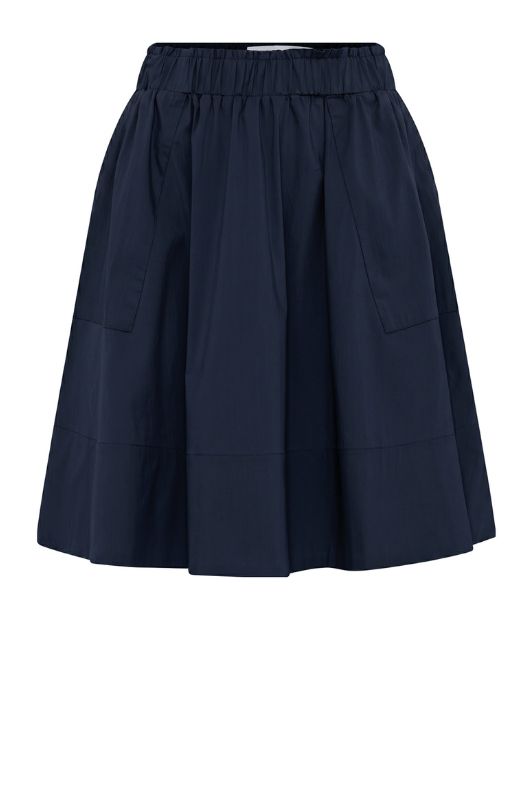 La Rouge Vilma short skirt | Kort poplin nederdel navy