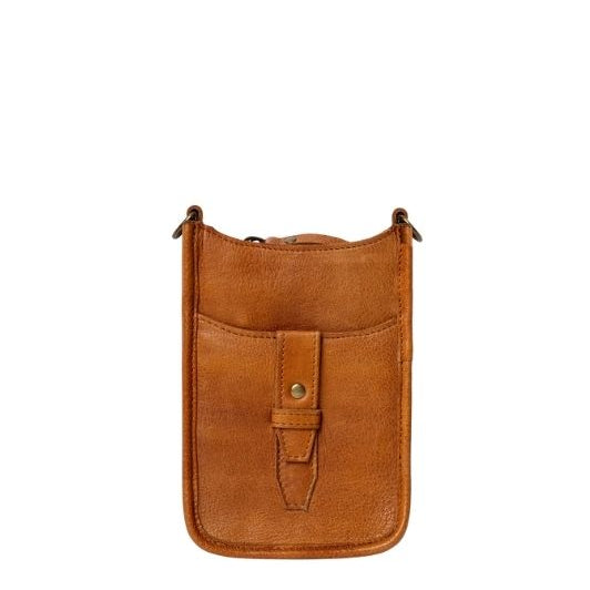 Re:Designed Juna small crossbody taske i cognacfarvet ægte skind