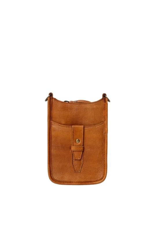 Re:Designed Juna small crossbody taske i cognacfarvet ægte skind