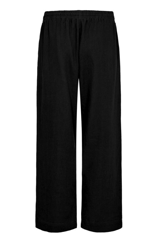Freequent Lava ankle pant | Sort ankelbuks i hør I Dresslab