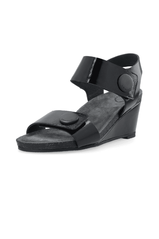 Cashott Casalberta skind sandal I Sort lak