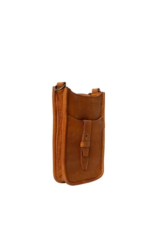 Re:Designed Juna small crossbody taske i cognacfarvet ægte skind