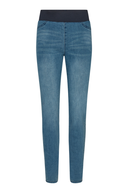 FreeQuent Shantal Power bukser |Smarte denim blå bukser |