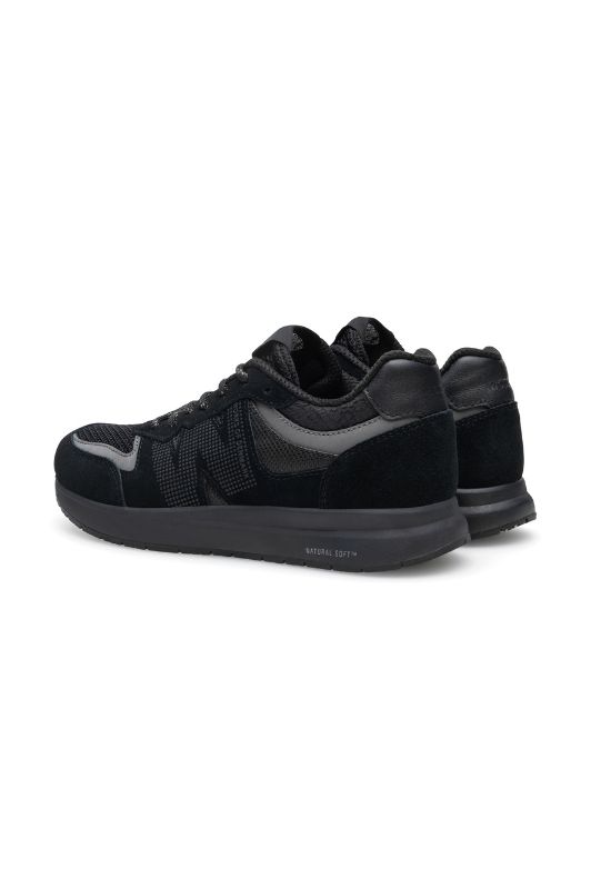 Woden Rigmor open mesh leather sneakers | Sort