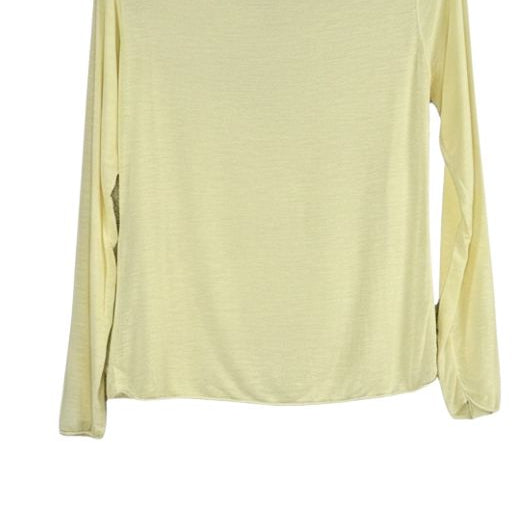 OM-HU Bello bluse | Langærmet t-shirt med cashmere i gul I Dresslab