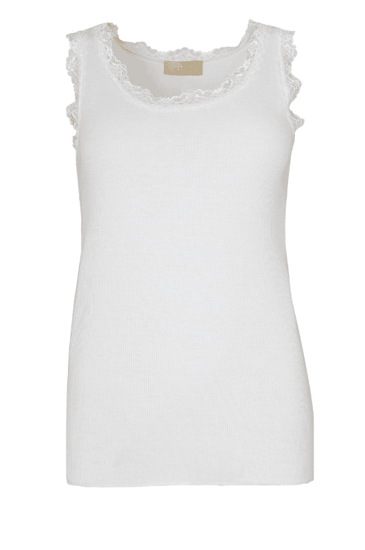 Ofelia Issa Top | Ribbet blondetop creme