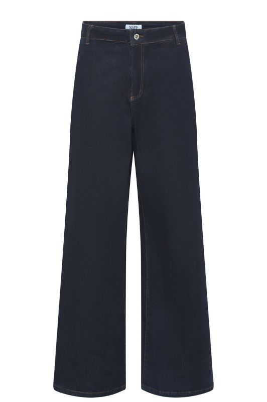 Marc Lauge Chino flare denim jeans L30 I Mørk denim