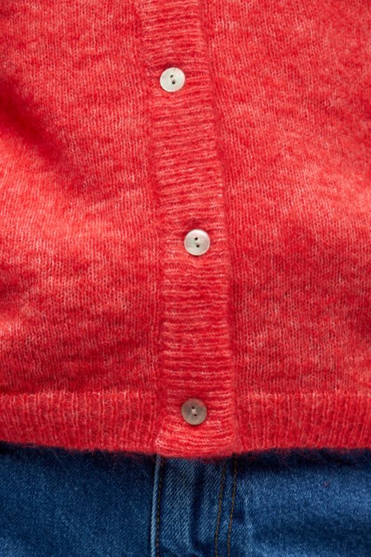 Object Agate strik cardigan koral