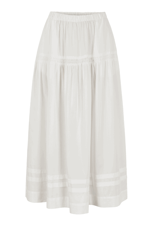 Soft Rebels Felicity skirt | Hvid poplin skirt