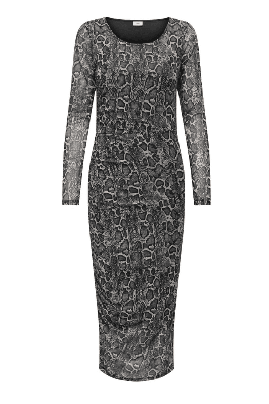 JDY Elsa dress I Kjole i blødt strækbart mesh med snakeprint