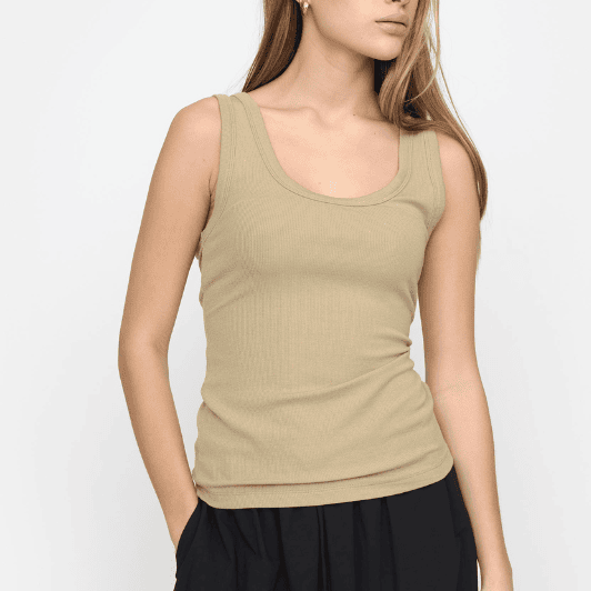 Soft Rebels Fenja Tank Top | Tank top i det blødeste modal | Oliven grøn