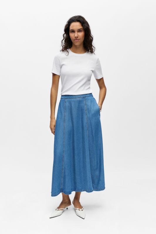Object Frame skirt I Denim nederdel i tencel I Dresslab