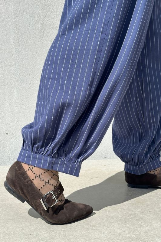 Gaspar Tropea balloon pant  | Pinstripe blå buks