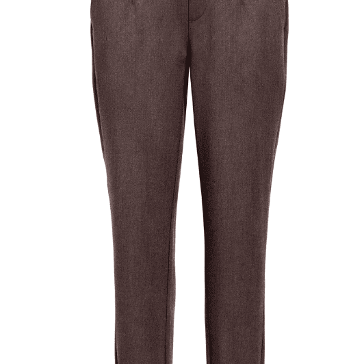 Object Lisa slim pant | Mørkebrun melange pæn buks I Dresslab
