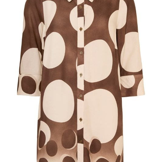 Ofelia Odette tunika I Prikket brun tunic i viskose I Dresslab