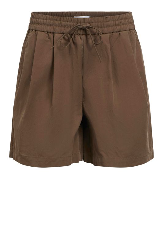 Object Berta chokoladebrun poplin shorts I Dresslab