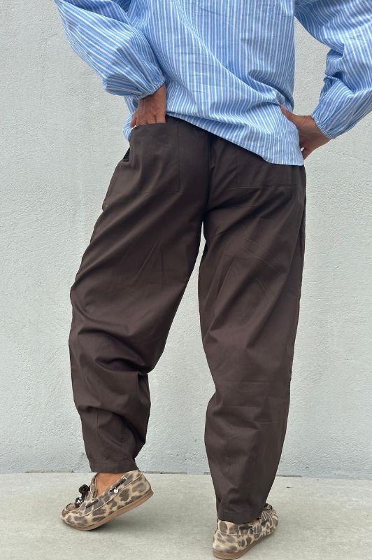 Gaspar Colorado pant  | Poplin buks i mørkebrun