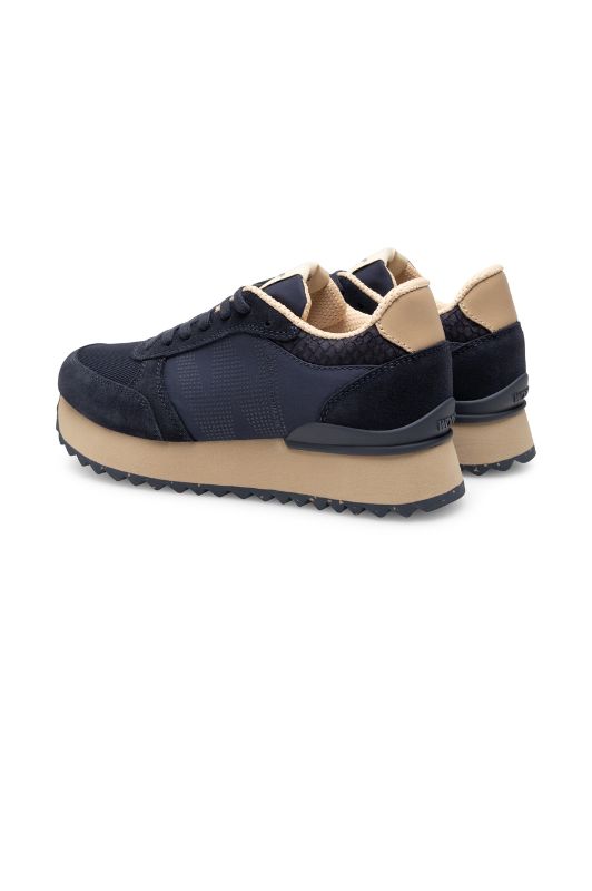 Woden Ronja plateau sneakers | Navy