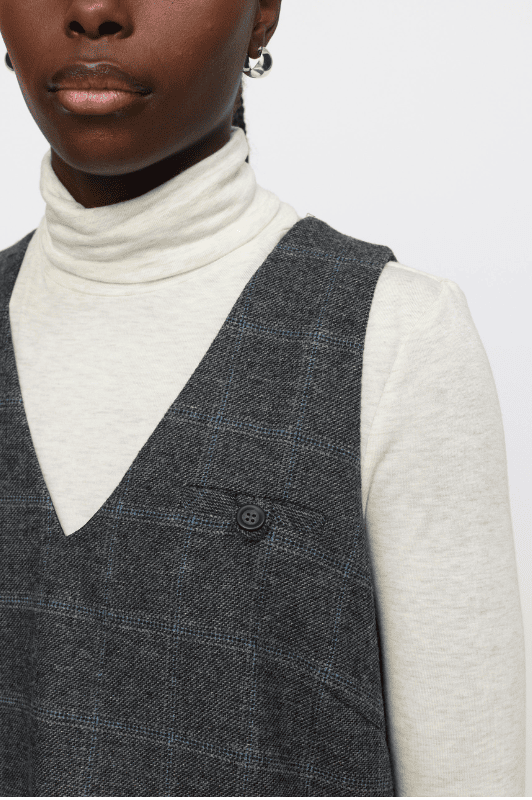 Soft Rebels Annie dress  | Grå spencer kjole i 20% uld