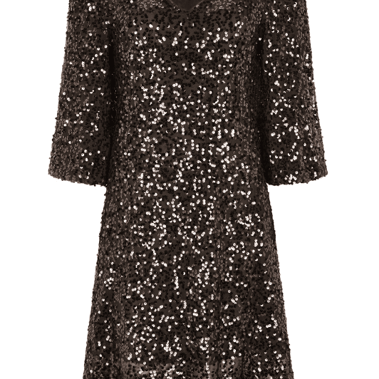 Soft Rebels Audrey Dress | Festlig kjole med pailletter i brun